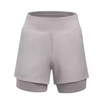 Under Armour Comfortable Breathable Sweat-Wicking Sports Shorts Women shorts Dawn-Gray Pink 1376759-009 M