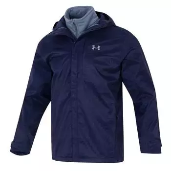 Under Armour Comfortable Hooded Zipper Three-In-One Windbreaker Men Jackets Blue 1300663-411 L