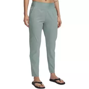 Under Armour Comfortable Mid-Rise Woven Sports Pants Women bottoms Blue-Green 1383557-348 L