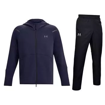 Under Armour Comfortable Warm Jacket Fashion Versatile Casual Sports Suit Men suit 1379806-410+1352031001 XL