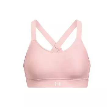 Under Armour Continuum Solid Средняя поддержка U-образный высокоинтенсивный спортивный бюстгальтер для тренировок женское нижнее белье розовый 1372557-676 S