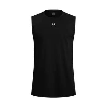 Under Armour Cool Mesh Loose Round Neck Versatile Sleeveless Vest Men Tops Black 6007548-001 M