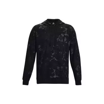 Under Armour Cotton Knit Loose Fit Long Sleeve Hoodie Men hoodies Black 1377177-001 S