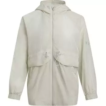Under Armour Crinkle Woven Loose Comfortable Casual Versatile Jacket Women Jacket Mink-White Gray 6005994-273 S