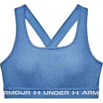 Under Armour Crossback Heather Средняя поддержка тренировочный спортивный бюстгальтер женское нижнее белье синий 1361036-488 M