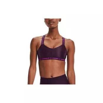 Under Armour Crossback Shine Solid Low-Impact спортивный бюстгальтер Женское нижнее белье Фиолетовый 1363239-501