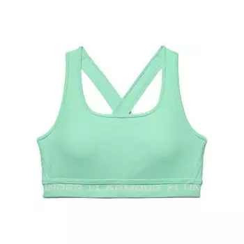 Under Armour Crossback Средняя поддержка Йога Тренировки Спортивный бюстгальтер Женское нижнее белье Вода-Пена-Зеленый 1361034-335 XS