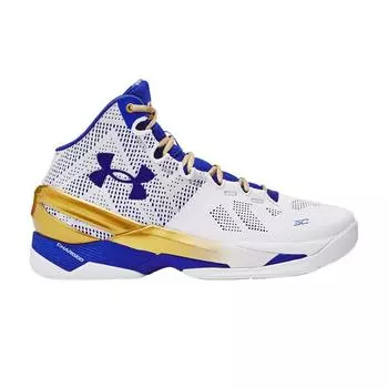 Under Armour Мужские кроссовки Curry 2 Retro Gold Rings 2024 Белый металлик-золото Team-Royal 3027361-100 44.5