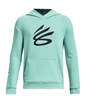 Under Armour Curry Boys Splash Hoodie Neo Turquoise Black YXL