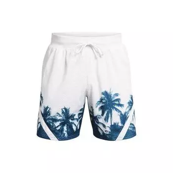 Under Armour Curry Printed Lace-Up Casual Breathable Sports Shorts Men shorts White 1383376-426 M