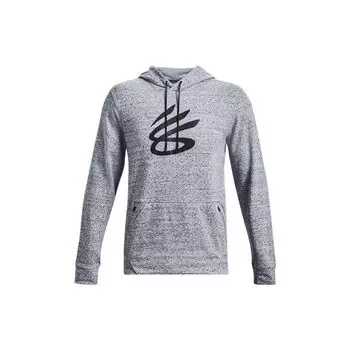 Under Armour Curry Series однотонный пуловер с принтом, спортивная толстовка с капюшоном, мужские топы, серый 1370276-011 L
