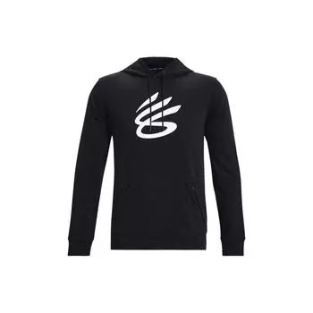 Under Armour Curry Series однотонный пуловер с принтом, спортивная толстовка с капюшоном, мужские топы, черный 1370276-001 L