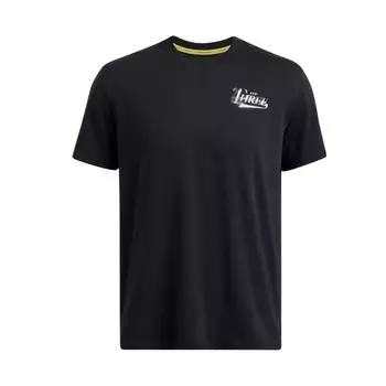 Under Armour Футболка с коротким рукавом и круглым вырезом с принтом в виде букв Curry Verbiage, мужские топы, цвет черный 1387110-001 M