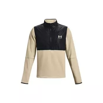 Under Armour Цветные блоки облегающий повседневный худи с 1/2 молнией мужские толстовки коричневые 1366196-289 L
