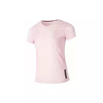 Under Armour Цветные блоки с буквенным принтом, тренировочная круглая горловина, дышащая, быстросохнущая, с коротким рукавом, женская футболка, топы, розовая 1375270-647 S