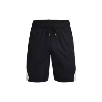 Under Armour Цветные квадратные буквы принт шнуровка прямые повседневные шорты мужские шорты черные 1361973-002 M