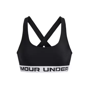 Under Armour Dfo Буквенный Принт Средняя Поддержка Спортивный Бюстгальтер Женское Нижнее Белье Черный 1376437-001 L