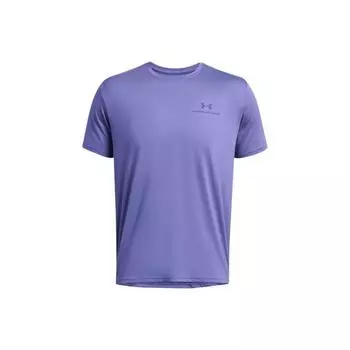 Under Armour Dopamine Letter Logo Print Casual Crew Neck Short Sleeve T-Shirt Men T-Shirts Purple 1383973-561 2XL