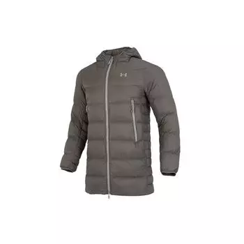 Under Armour Down Parka Повседневная однотонная пуховая куртка средней длины с капюшоном Мужская верхняя одежда Коричневый 1373663-176 M