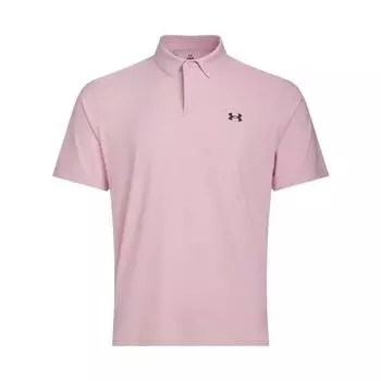 Under Armour Drive Chill Outdoor Sports Series Logo Golf Durable Breathable Short Sleeve Polo Shirt Men Polo Shirts Deep-Pink 1389596-647 M