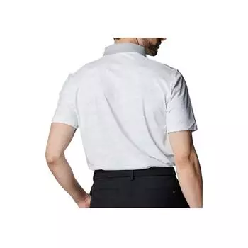 Under Armour Drive Chill Серия Iso-Chill Принт Удобная Модная Простая Универсальная Футболка-поло с коротким рукавом Мужские топы Белый Серый 1389597-100 XL