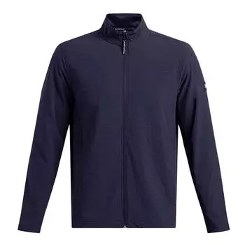 Under Armour Drive Pro Comfortable Solid Color Vintage Stand Collar Long Sleeve Jacket Men jackets Midnight-Blue 1387119-410 3XL