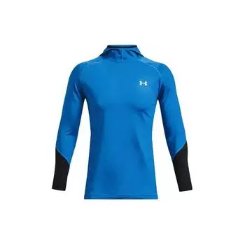 Under Armour дышащая печатная тренировочная толстовка с капюшоном и логотипом мужские топы индигово-синие 1368020-406 S