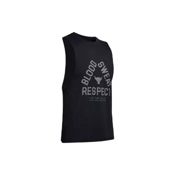 Under Armour Дышащий жилет для бега с буквенным принтом, мужские топы, черный 1346097-001 M