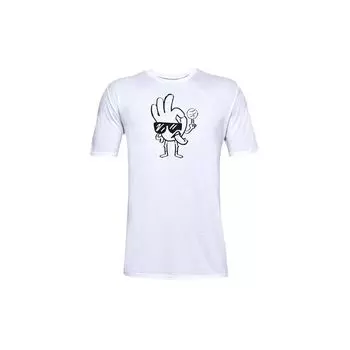Under Armour Eddy Basketball Crew Neck Regular Fit Sports T Shirt Men Tops White 1357000-100 M