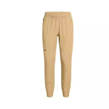 Under Armour Elastic Cuffed Warm Comfortable Solid Color Knitted Sports Pants Women bottoms Camel-Brown 1376926-263 M