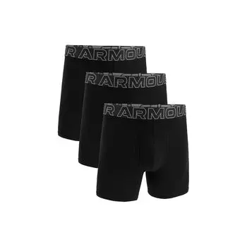 Under Armour Elastic Letter Logo Slim Fit Boxer Briefs 3 Pack Men underwear Black 1387425-001 3XL
