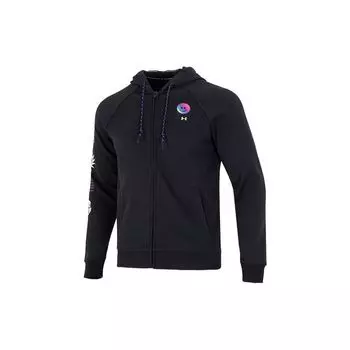 Under Armour Elevated Terry Куртка с капюшоном на молнии во всю длину и логотипом в виде смайлика Мужская верхняя одежда Черный 1373839-001 L