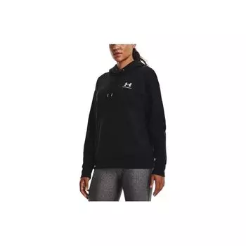 Under Armour Тренировочная толстовка с капюшоном Essential Fleece, женские топы, черный цвет 1373033-001 S