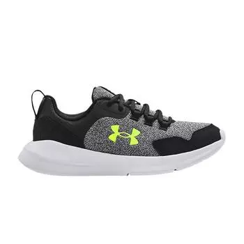 Under Armour Essential GS Черные Неоново-зеленые Детские Кроссовки Белые 3024554-001 36