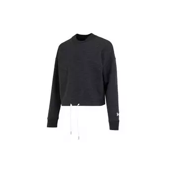 Under Armour Essential Script Crew Neck Pullover Sweatshirt Women Tops Black 1374108-001 XL