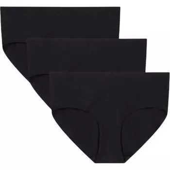 Under Armour Essentials Полосатое Удобное Приятное к коже Нижнее белье 3 шт. Женское нижнее белье Черный 1383910-001 S