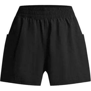 Under Armour Expanse Womens Outdoor Series Woven Fashion Soft Solid Color Sports Shorts Women Shorts Black 1390065-001 M