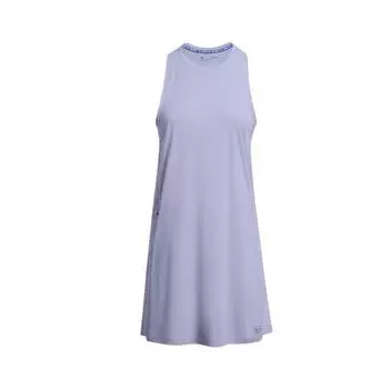 Under Armour Fish Pro Soft Comfortable Breathable Solid Color Fitted Midi Sleeveless Dress Women dresses Light-Blue Purple 1386054-539 S