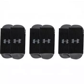 Under Armour Фитнес Тренировочные Носки-Подследники Универсальные 3 пары Мужские носки Черные 1379530-001 M