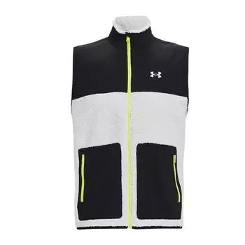 Under Armour Fleece Golf Sports Stand Collar Vest Men Vests Gray 1366285-014 M