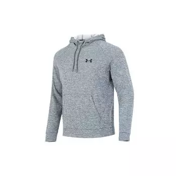 Under Armour Fleece Twist HD Сплошной цвет с логотипом и принтом с капюшоном на шнурке Мужские топы с длинными рукавами Серый 1373405-012 XL