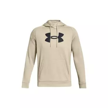 Under Armour Флисовый принт с логотипом Дышащая теплая толстовка с капюшоном Мужская толстовка цвета хаки 1379854-289 XL