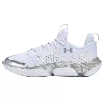 Under Armour Flow FUTR X 3 VVS White Distant Grey Silver Unisex Sneakers Metallic-Silver 3028020-100 40