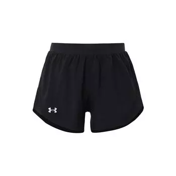 Under Armour Fly-By Elite Логотип с принтом сзади Карман на молнии Эластичный пояс Однотонные прямые повседневные шорты Женские шорты Черные 1369766-001 S