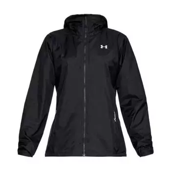 Under Armour Forefront Outdoor Hooded Windbreaker Jacket Women Jackets Black 1321443-004 S