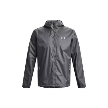 Under Armour Forefront Rain Logo Print Zip Hoodie Jacket Мужские куртки Персиково-серый 1321439-013 XL