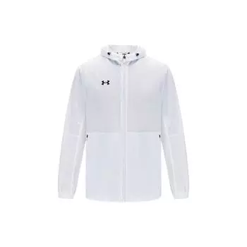 Under Armour Футбольная тканая куртка с длинным рукавом и логотипом, мужские куртки, белые 21600411-100 XL