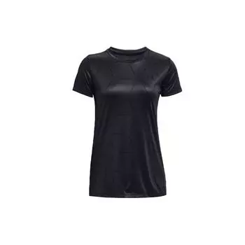 Under Armour Футболка Athletics Logo Casual Straight, женская, топы, черная 1366965-590 XL