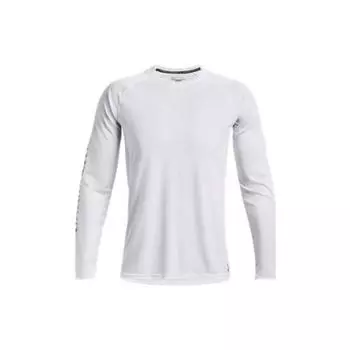Under Armour Футболка баскетбольная с длинным рукавом из сухой мягкой ткани с логотипом, мужская, белая 1374328-100 XXL