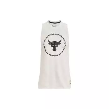 Under Armour Футболка без рукавов Charged Cotton Training Dry Fit для мужчин, белая 1361623-112 S